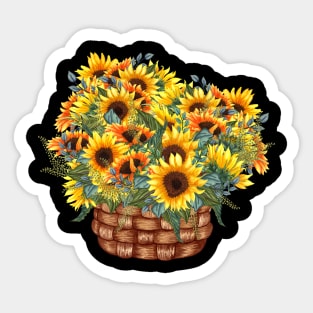 Sunflower Brunch Flora Positive Vintage Retro Minimalist Sticker